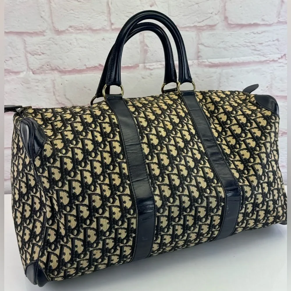 VINTAGE CHRISTIAN DIOR TROTTER BOSTON WEEKENDER BAG